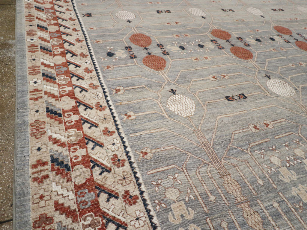 Modern East Turkestan Khotan Large Room Size Carpet, No.33402 - Staging