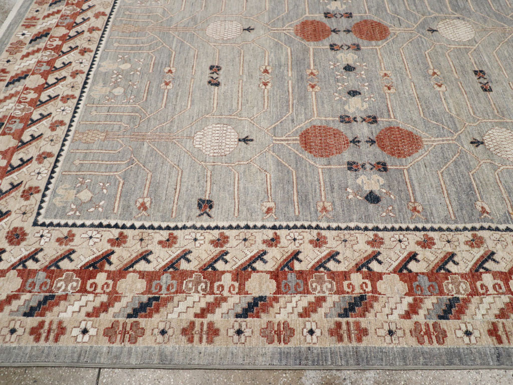 Modern East Turkestan Khotan Large Room Size Carpet, No.33402 - Staging