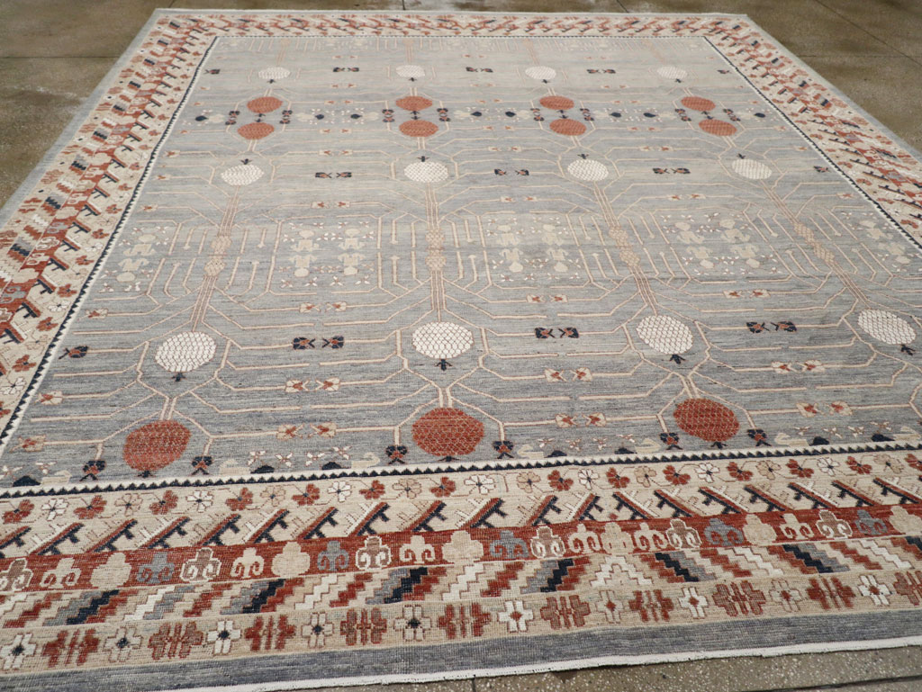 Modern East Turkestan Khotan Large Room Size Carpet, No.33402 - Staging