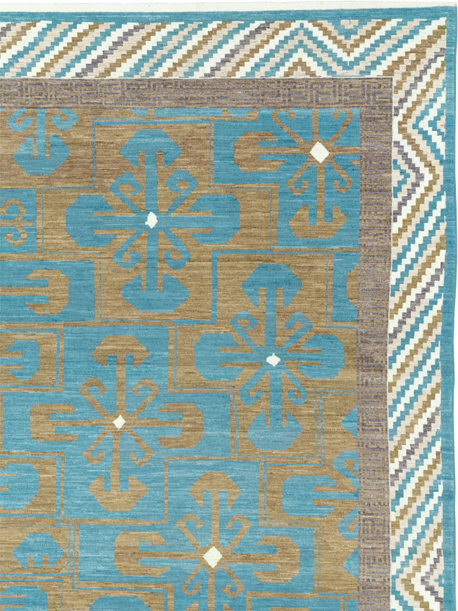 Modern East Turkestan Khotan Large Room Size Carpet, No.33403 - Staging