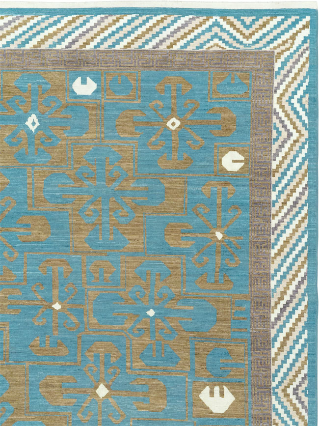 Modern East Turkestan Khotan Large Room Size Carpet, No.33403 - Staging