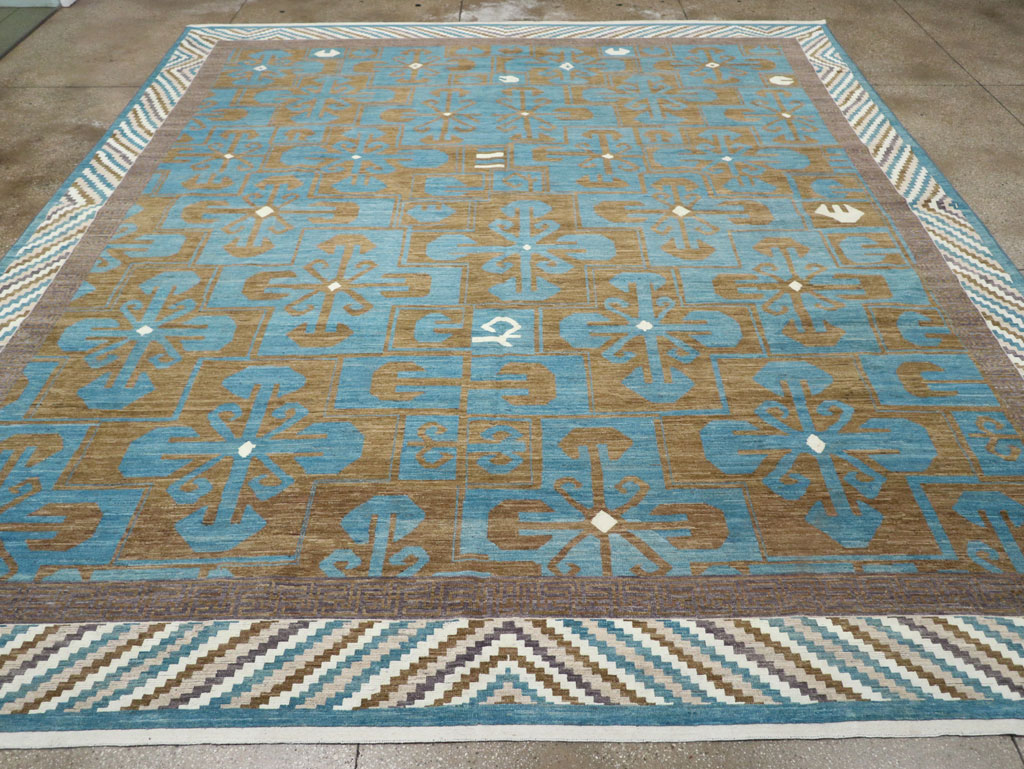 Modern East Turkestan Khotan Large Room Size Carpet, No.33403 - Staging