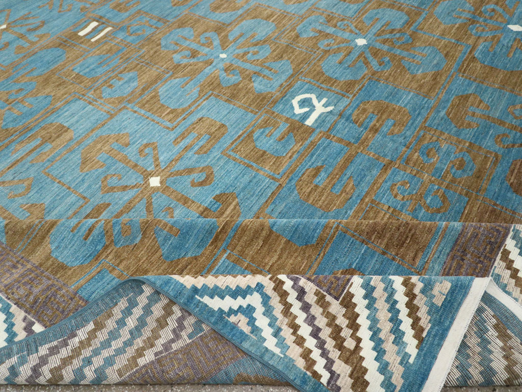 Modern East Turkestan Khotan Large Room Size Carpet, No.33403 - Staging