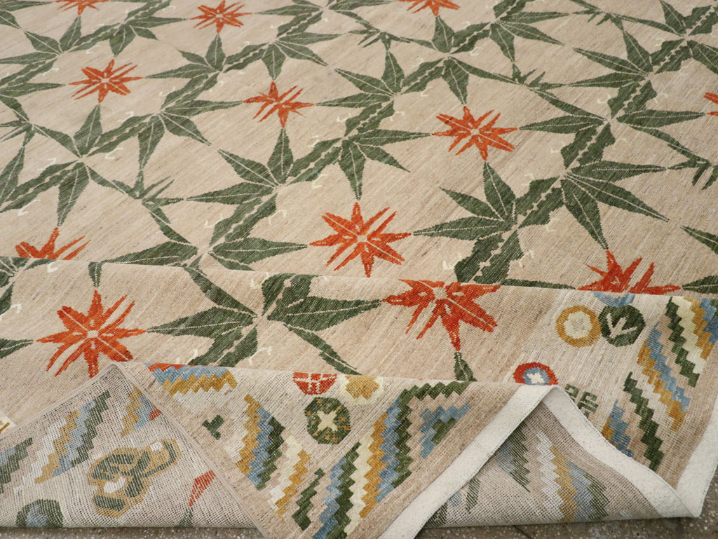 Modern East Turkestan Khotan Large Room Size Carpet, No.33404 - Staging