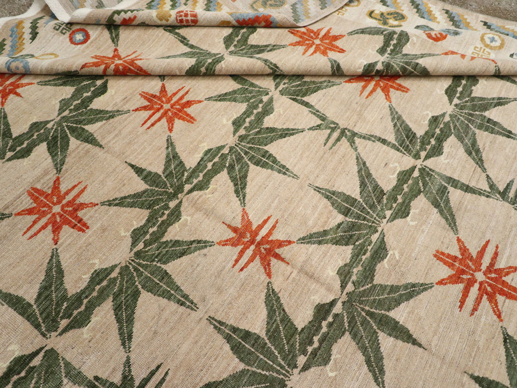 Modern East Turkestan Khotan Large Room Size Carpet, No.33404 - Staging