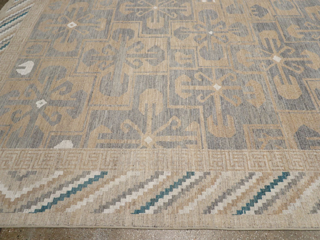Modern East Turkestan Khotan Oversize Carpet, No.33405 - Staging