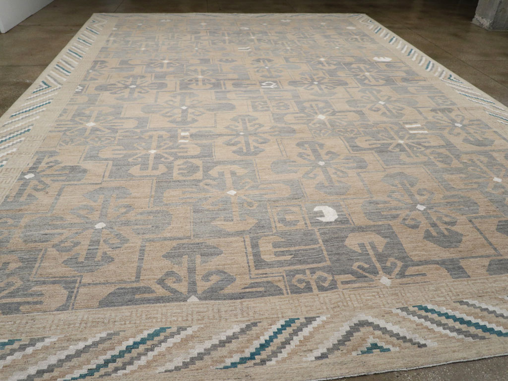 Modern East Turkestan Khotan Oversize Carpet, No.33405 - Staging