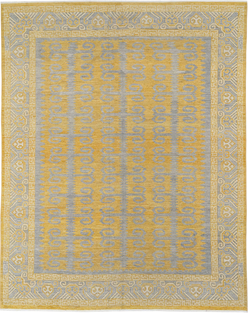 Modern East Turkestan Khotan Room Size Carpet, No.33406 - Staging