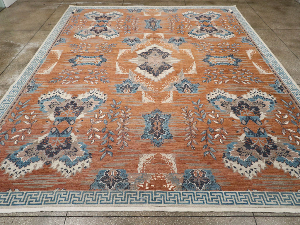 Modern East Turkestan Khotan Large Room Size Carpet, No.33407 - Staging