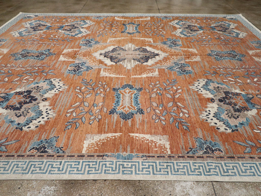 Modern East Turkestan Khotan Large Room Size Carpet, No.33407 - Staging