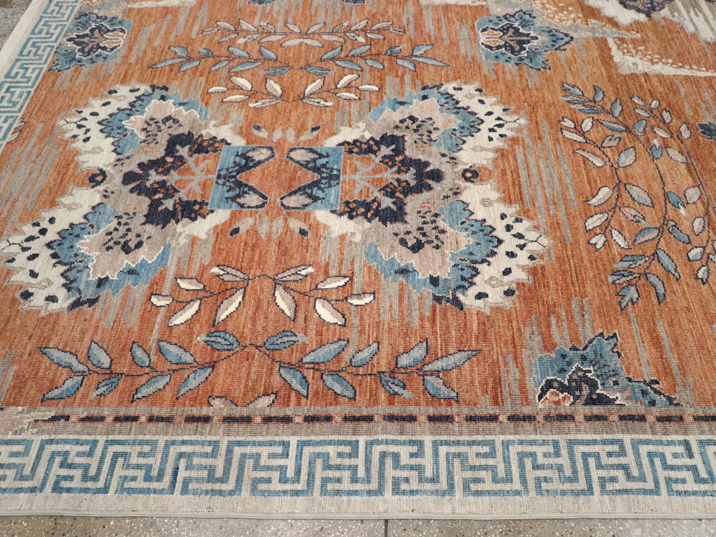 Modern East Turkestan Khotan Large Room Size Carpet, No.33407 - Staging