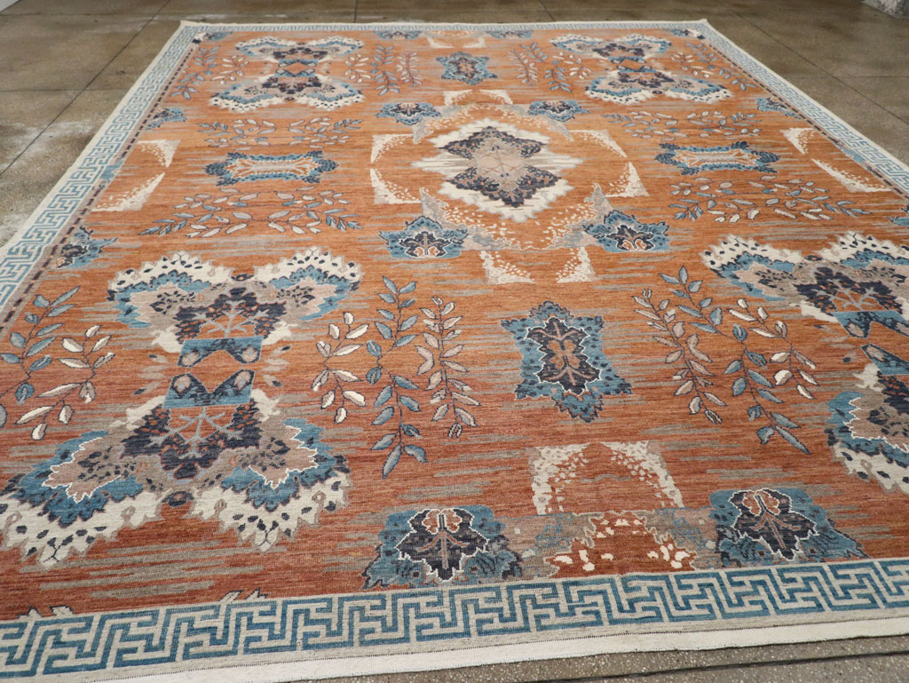 Modern East Turkestan Khotan Large Room Size Carpet, No.33407 - Staging