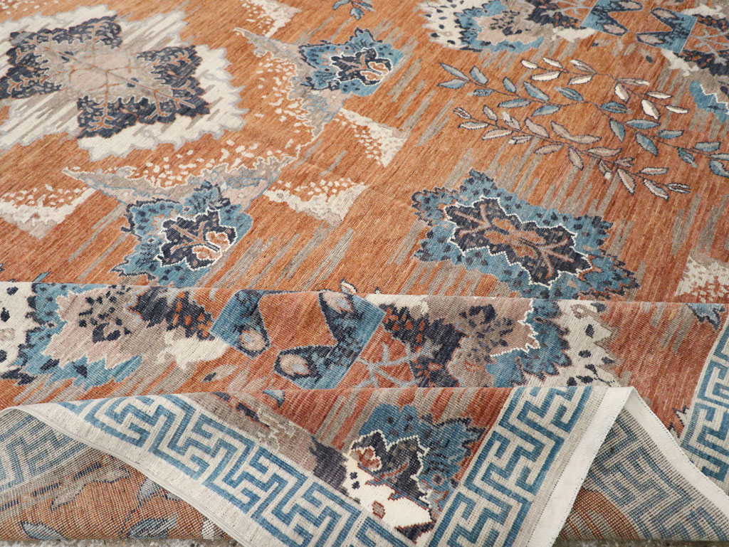 Modern East Turkestan Khotan Large Room Size Carpet, No.33407 - Staging