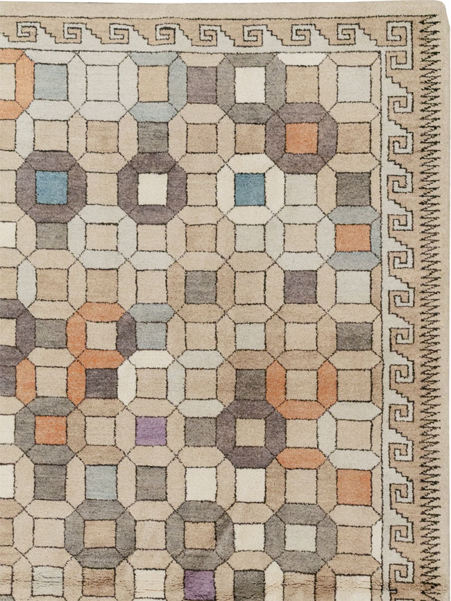 Modern East Turkestan Mongolian Room Size Carpet, No.33408 - Staging