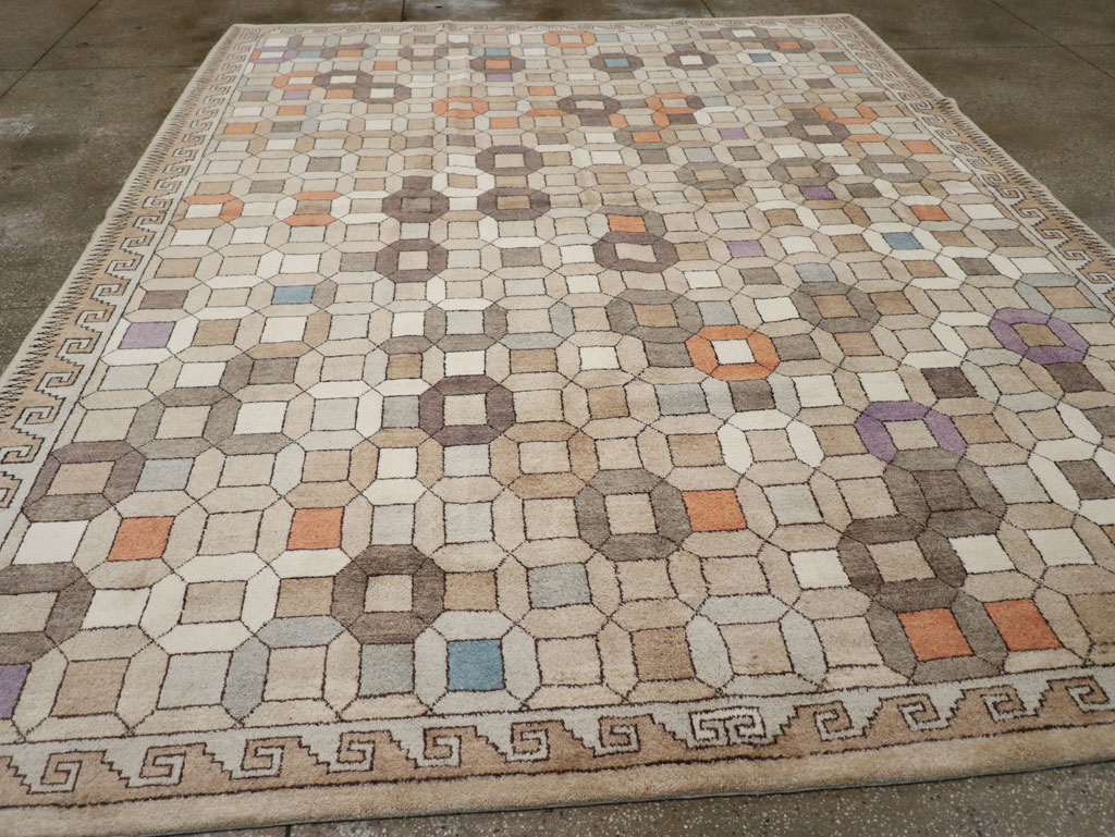 Modern East Turkestan Mongolian Room Size Carpet, No.33408 - Staging