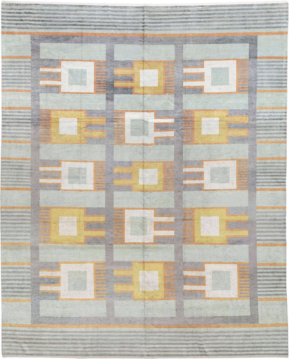 Modern East Turkestan Silk Large Room Size Carpet, No.33410 - Staging