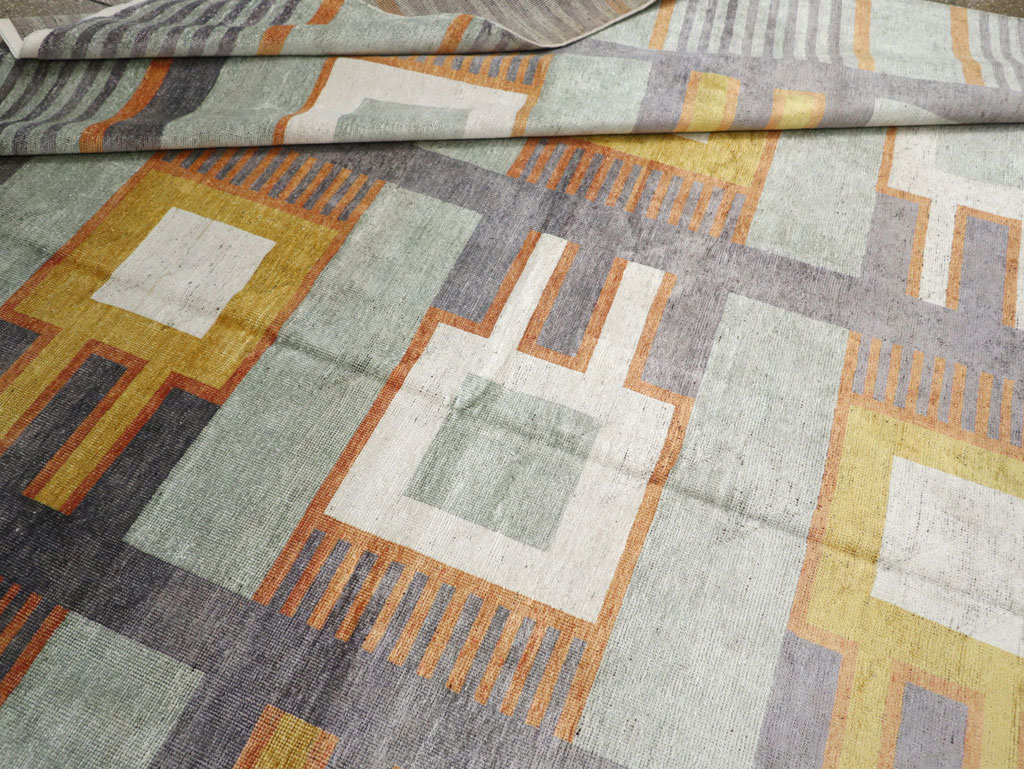 Modern East Turkestan Silk Large Room Size Carpet, No.33410 - Staging