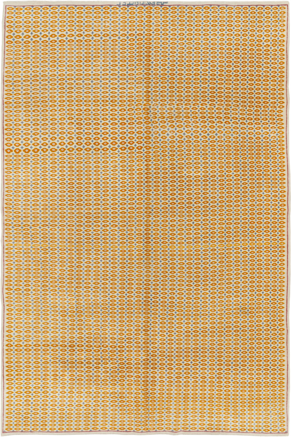 Vintage Persian Kashan Room Size Carpet, No.33419 - Staging