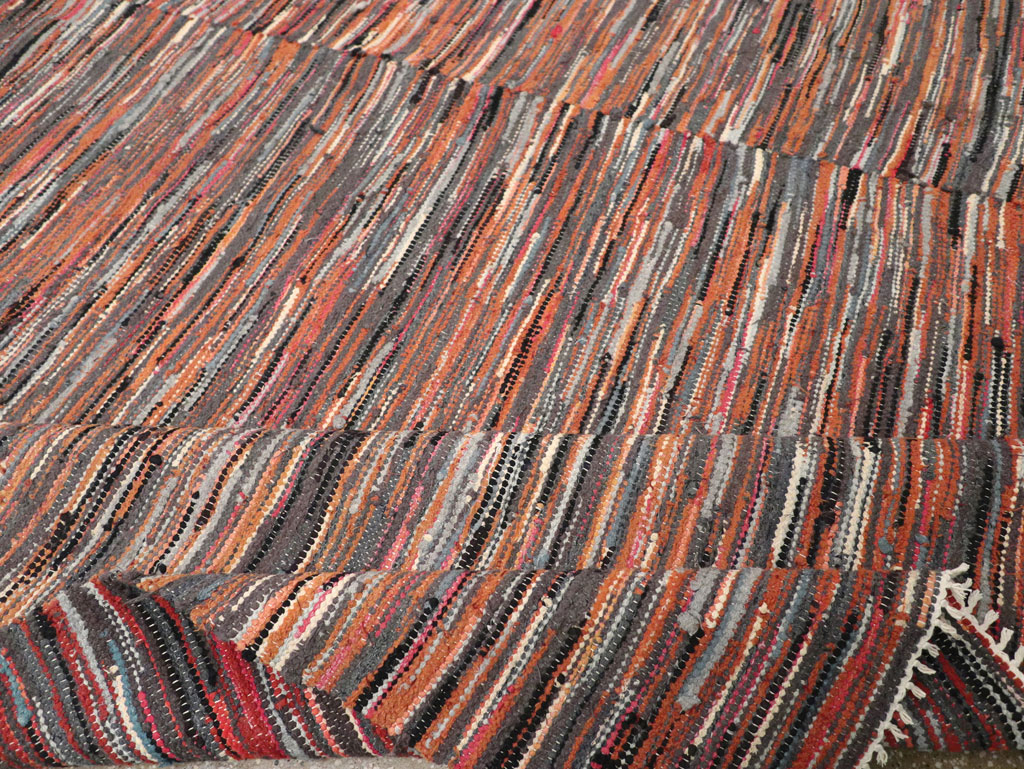 Vintage American Rag Rug, No.33424 - Staging