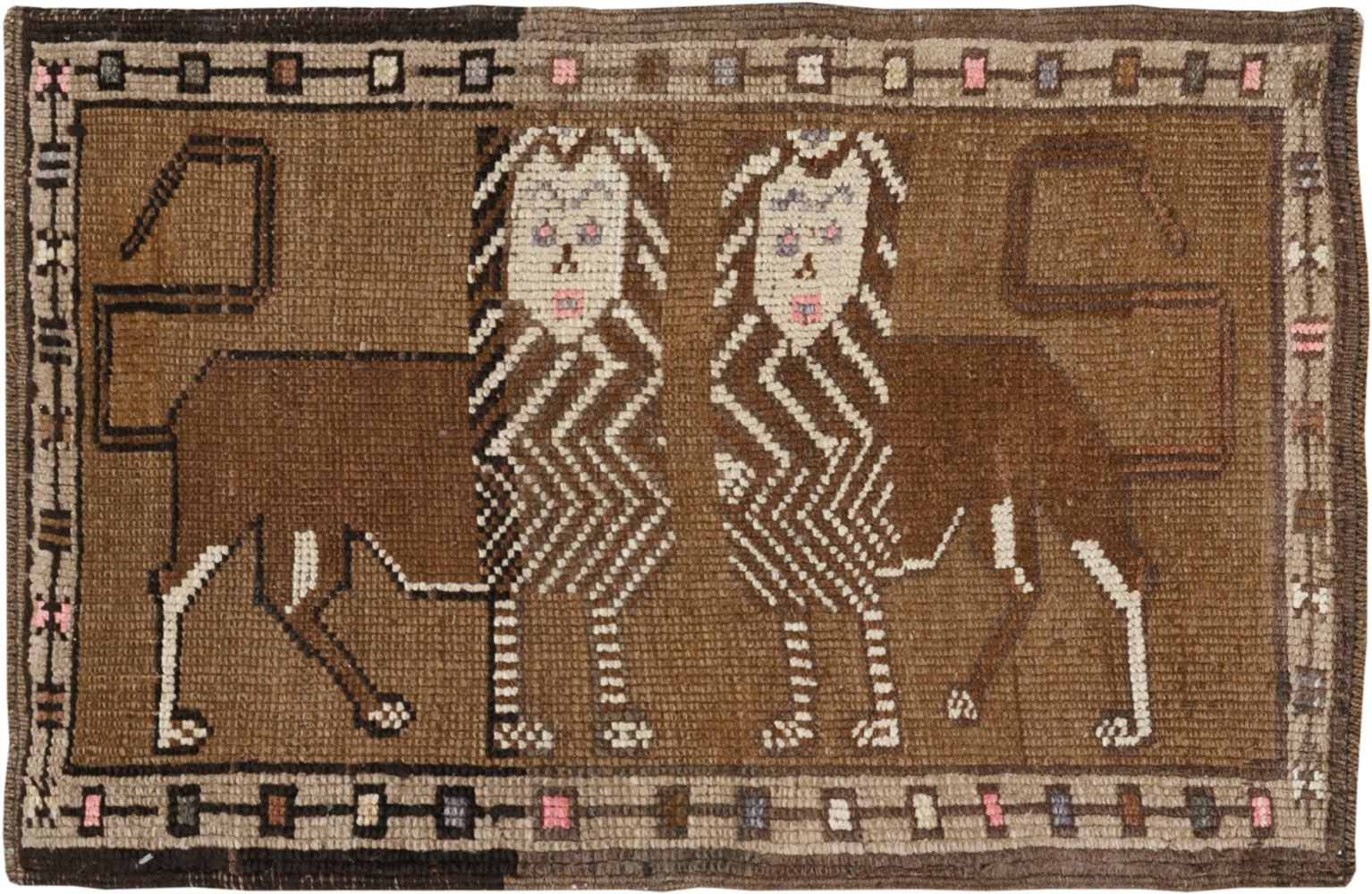 Vintage Turkish Anatolian Pictorial Rug, No.33428 - Staging