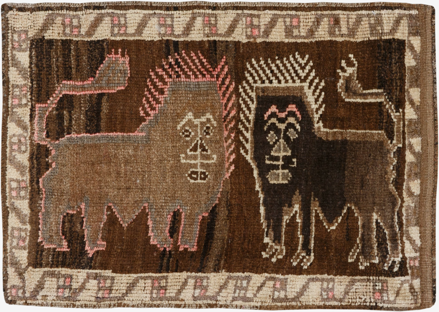 Vintage Turkish Anatolian Pictorial Rug, No.33432 - Staging