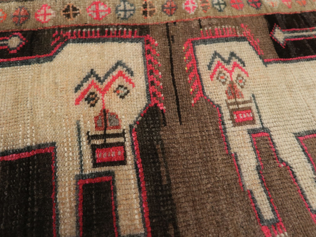 Vintage Turkish Anatolian Pictorial Rug, No.33435 - Staging