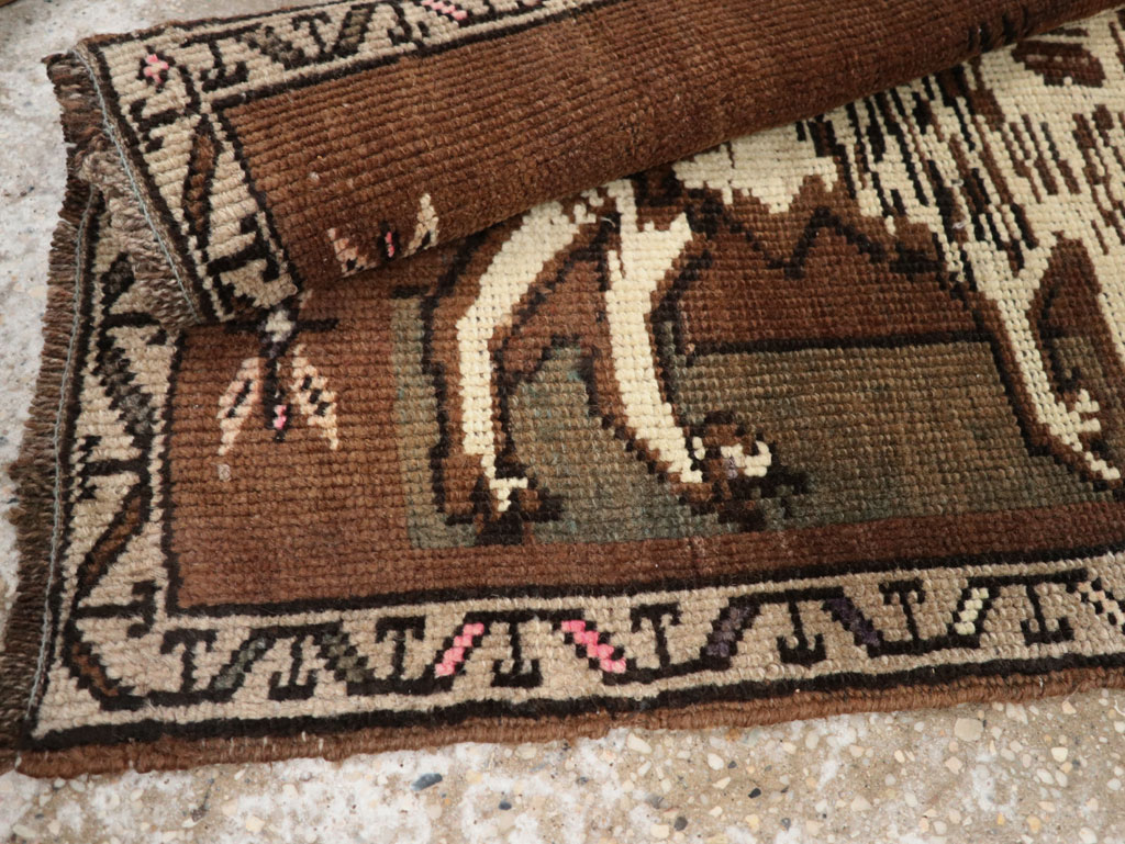 Vintage Turkish Anatolian Pictorial Rug (Pair: 2 of 2), No.33436 - Staging