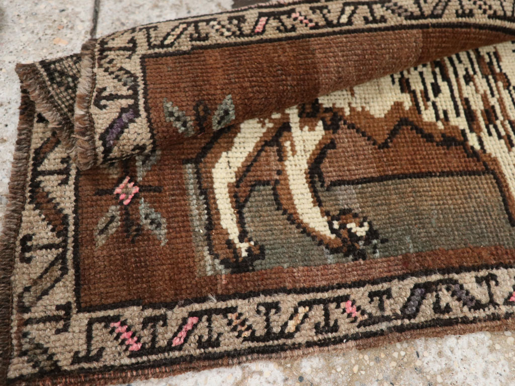 Vintage Turkish Anatolian Pictorial Rug (Pair: 1 of 2), No.33441 - Staging