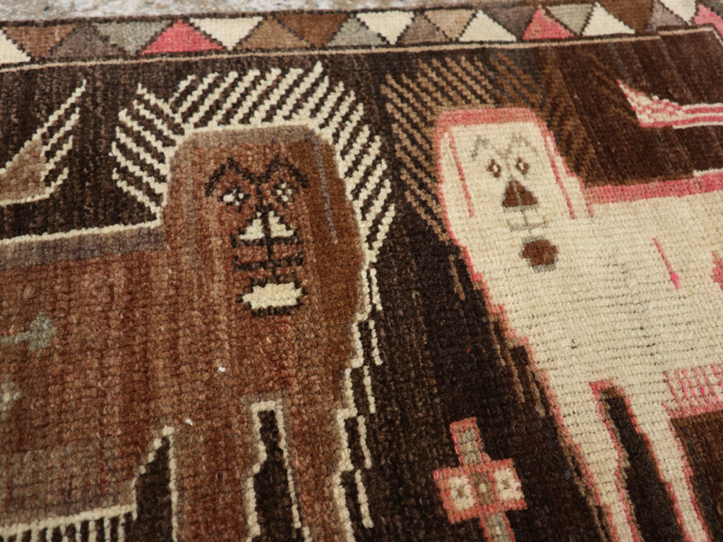 Vintage Turkish Anatolian Pictorial Rug, No.33447 - Staging