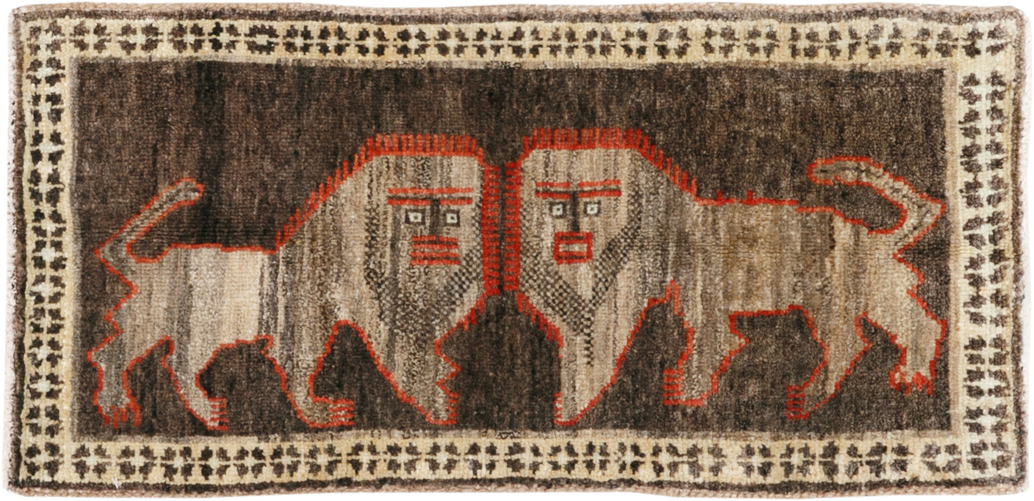 Vintage Turkish Anatolian Pictorial Rug (Pair: 2 of 2), No.33448 - Staging