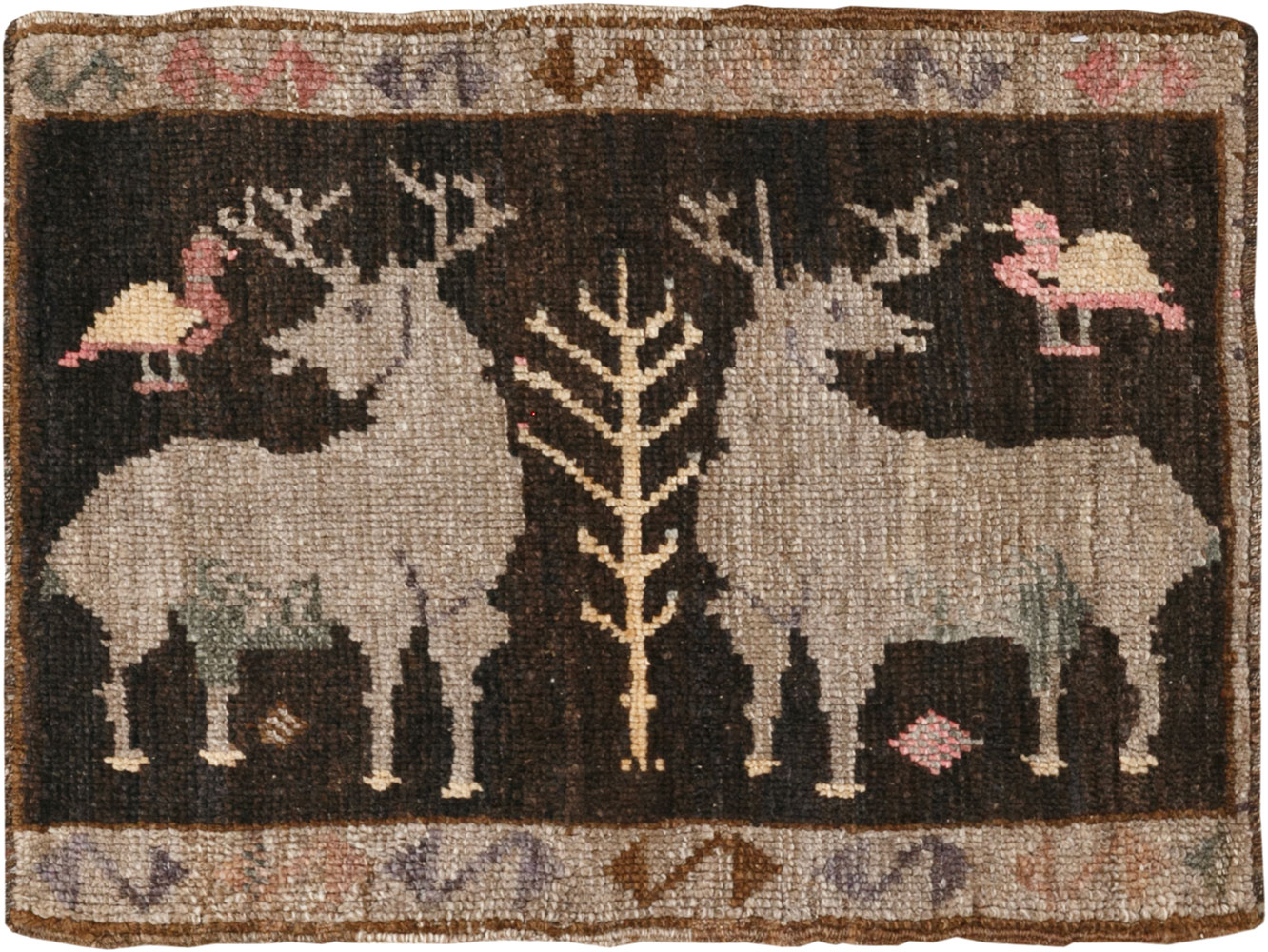 Vintage Turkish Anatolian Pictorial Rug, No.33451 - Staging