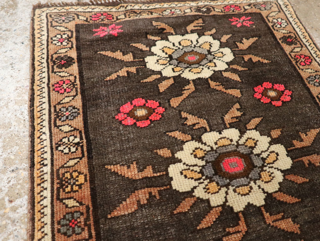 Vintage Turkish Anatolian Throw Rug  (Pair: 2 of 2), No.33455 - Staging