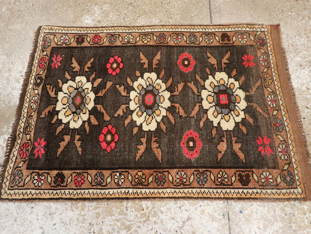 Vintage Turkish Anatolian Throw Rug  (Pair: 2 of 2), No.33455 - Staging