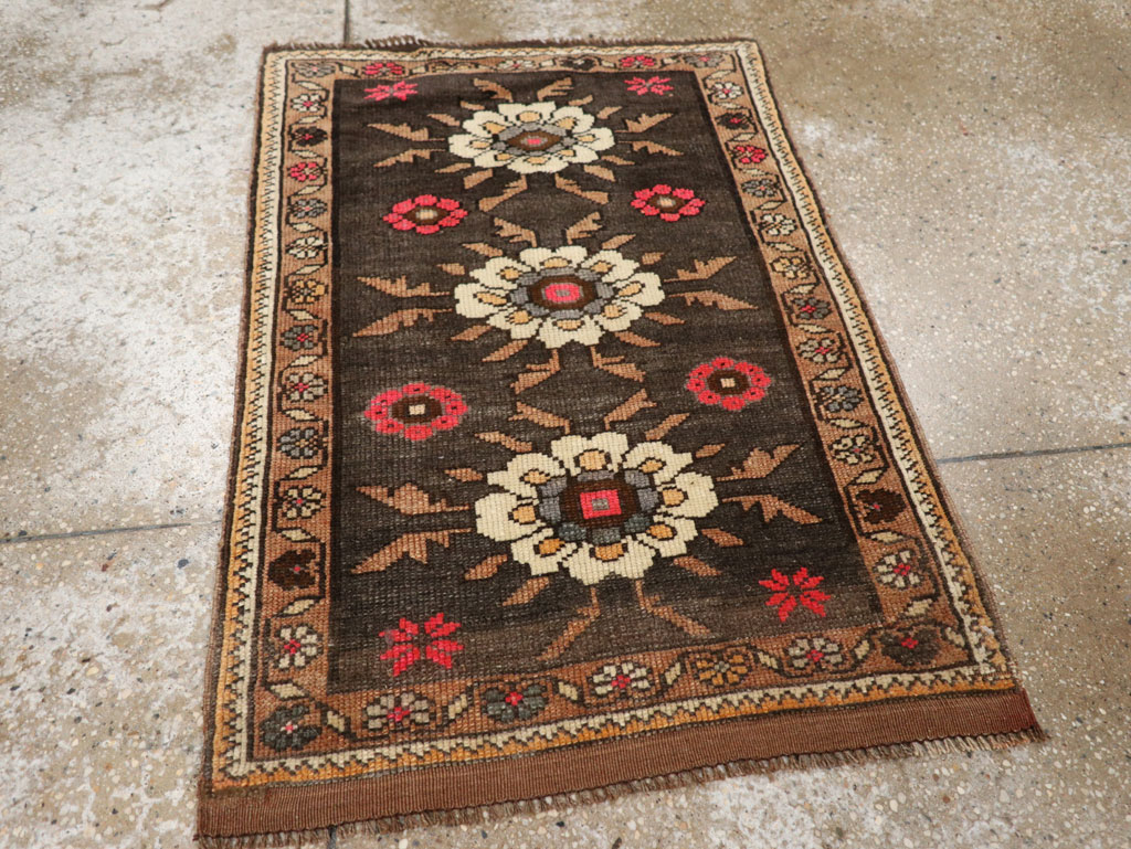 Vintage Turkish Anatolian Throw Rug  (Pair: 2 of 2), No.33455 - Staging