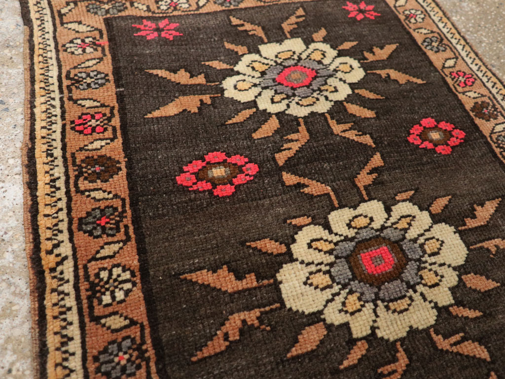 Vintage Turkish Anatolian Throw Rug  (Pair: 1 of 2), No.33458 - Staging
