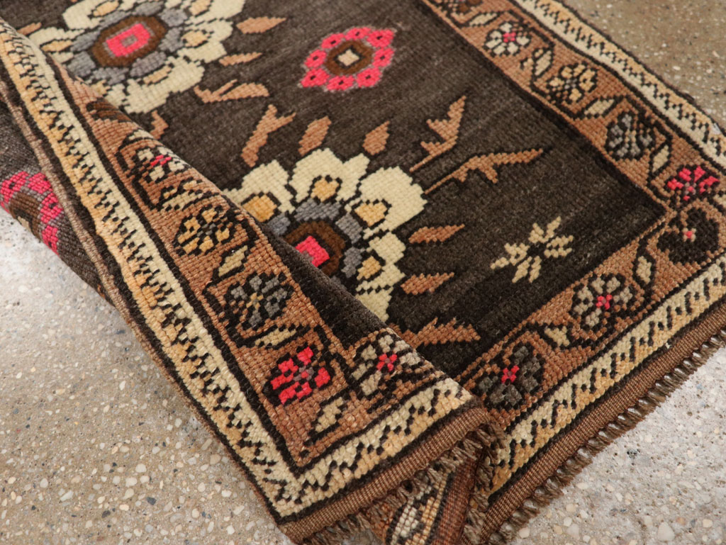 Vintage Turkish Anatolian Throw Rug  (Pair: 1 of 2), No.33458 - Staging