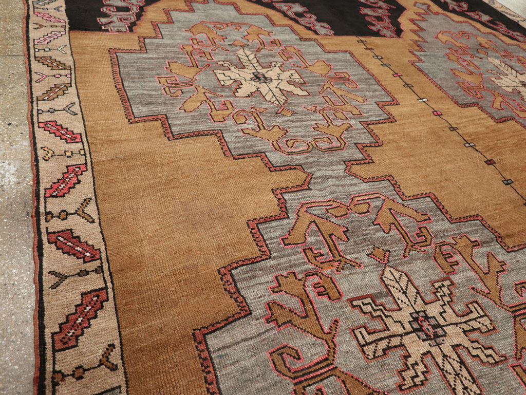Vintage Turkish Anatolian Room Size Carpet, No.33462 - Staging