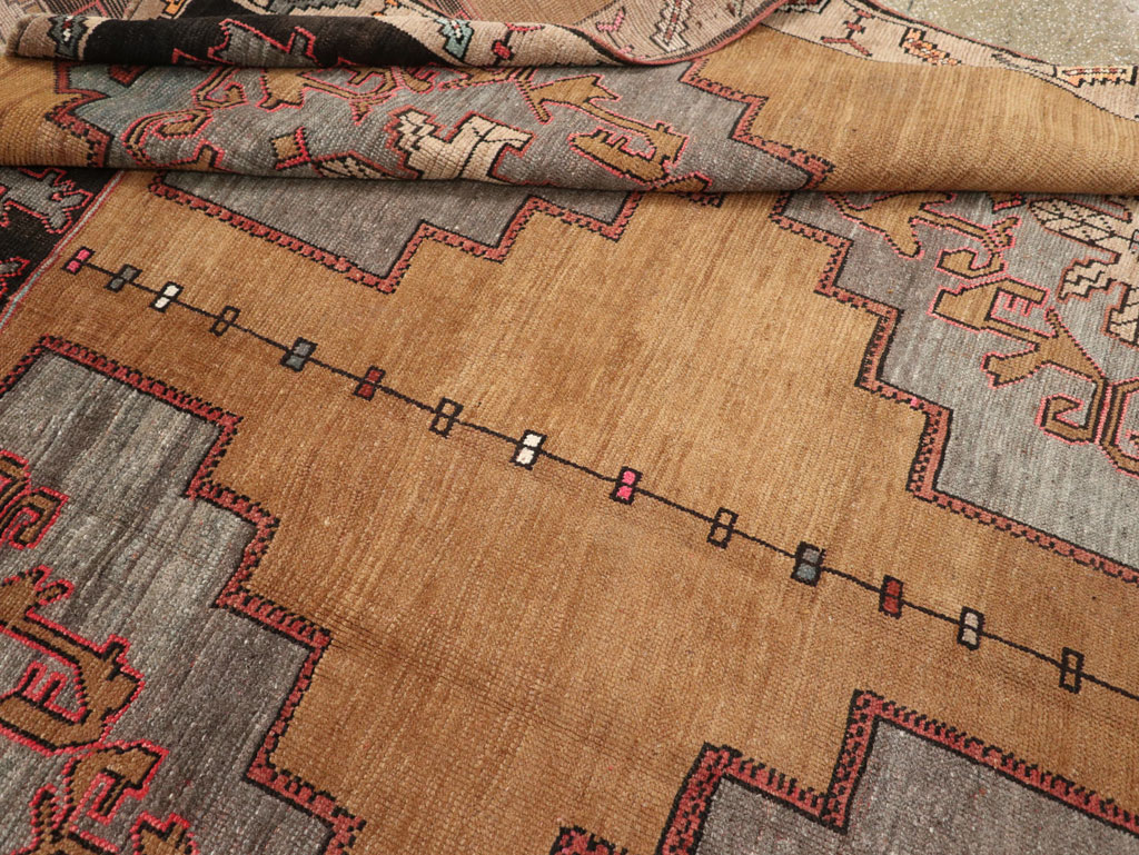 Vintage Turkish Anatolian Room Size Carpet, No.33462 - Staging