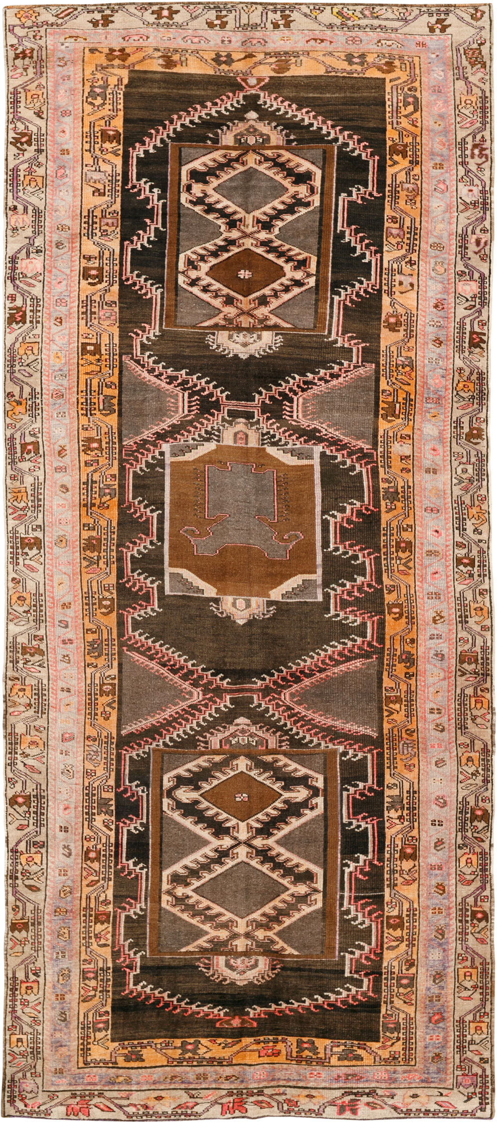 Vintage Turkish Anatolian Gallery Carpet, No.33463 - Staging