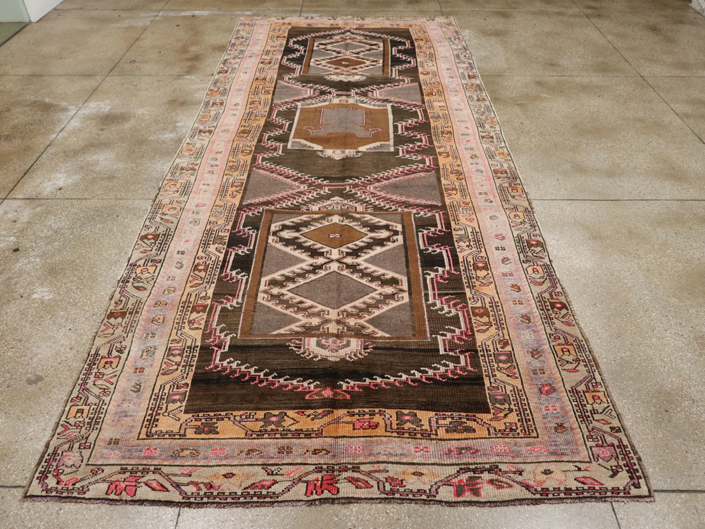 Vintage Turkish Anatolian Gallery Carpet, No.33463 - Staging