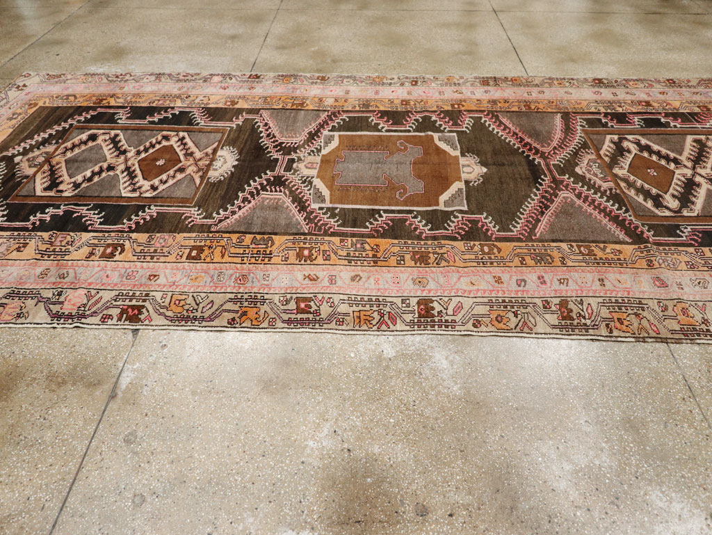 Vintage Turkish Anatolian Gallery Carpet, No.33463 - Staging