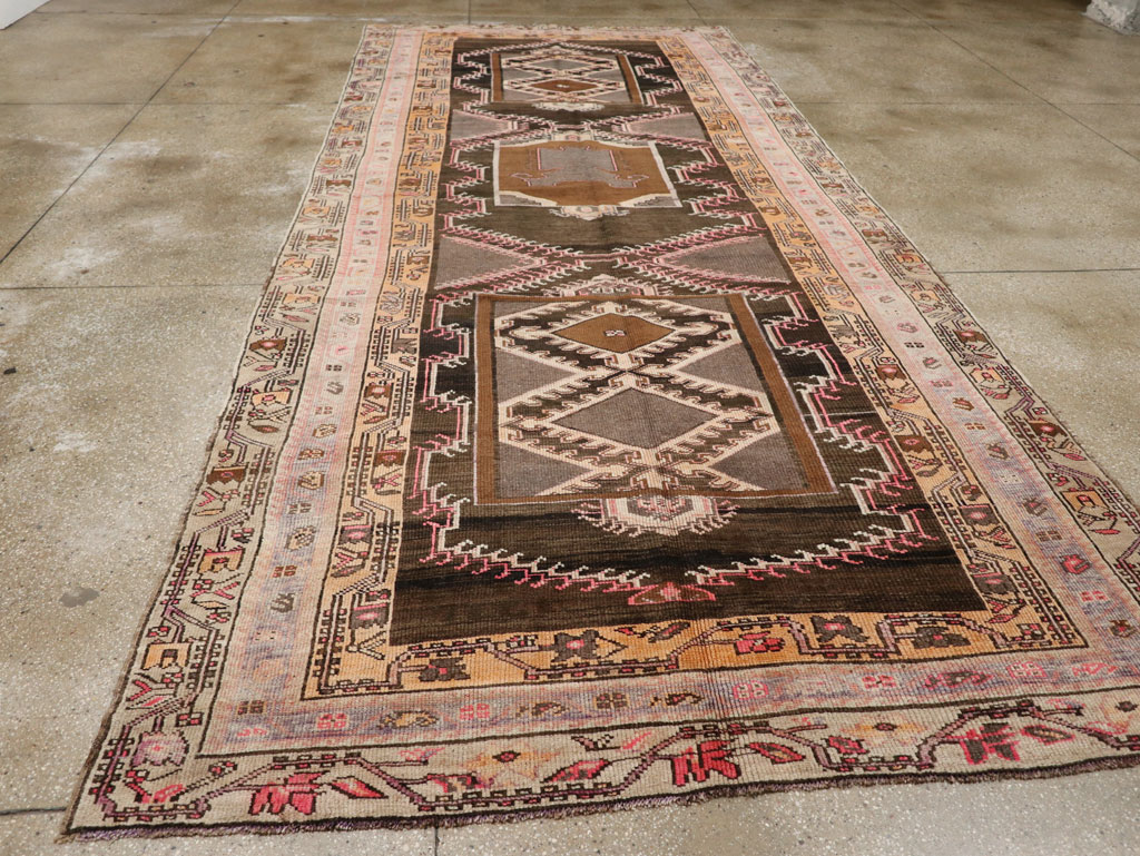 Vintage Turkish Anatolian Gallery Carpet, No.33463 - Staging