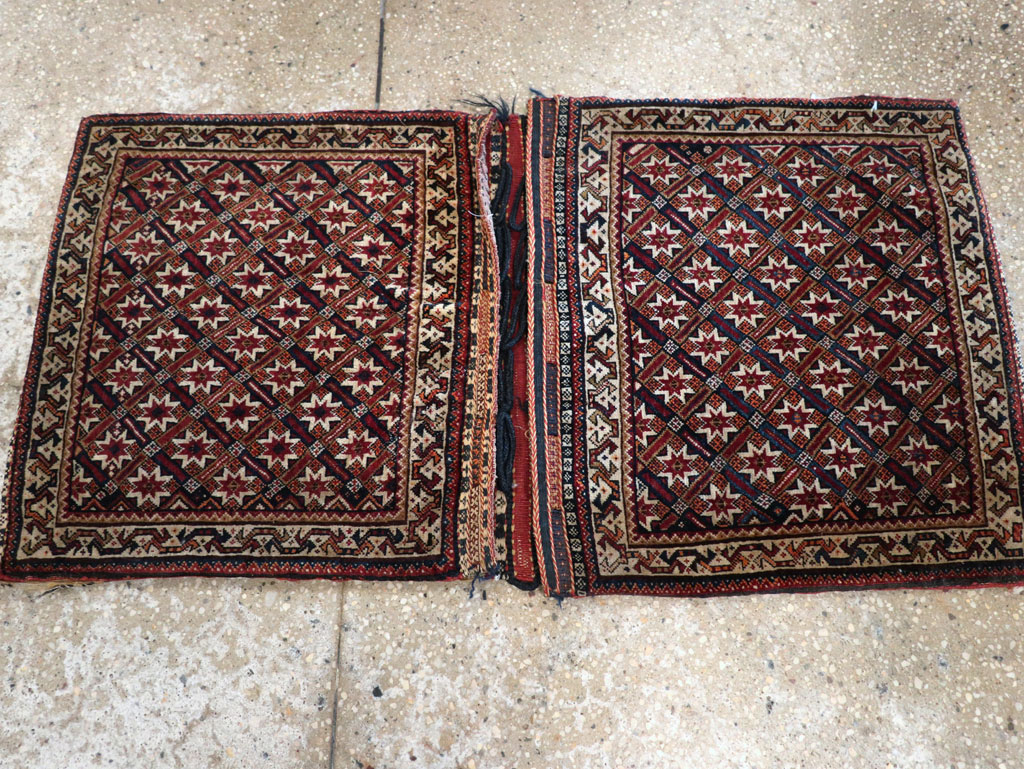 Antique Persian Qashqai Saddlebag, No.33468 - Staging
