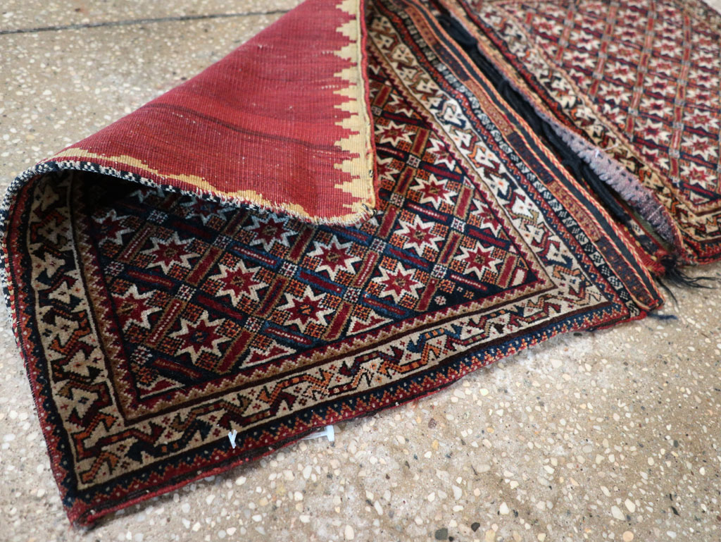 Antique Persian Qashqai Saddlebag, No.33468 - Staging