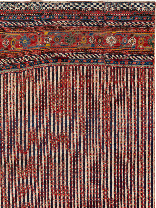 Antique Persian Qashqai Long Runner, No.33470 - Staging