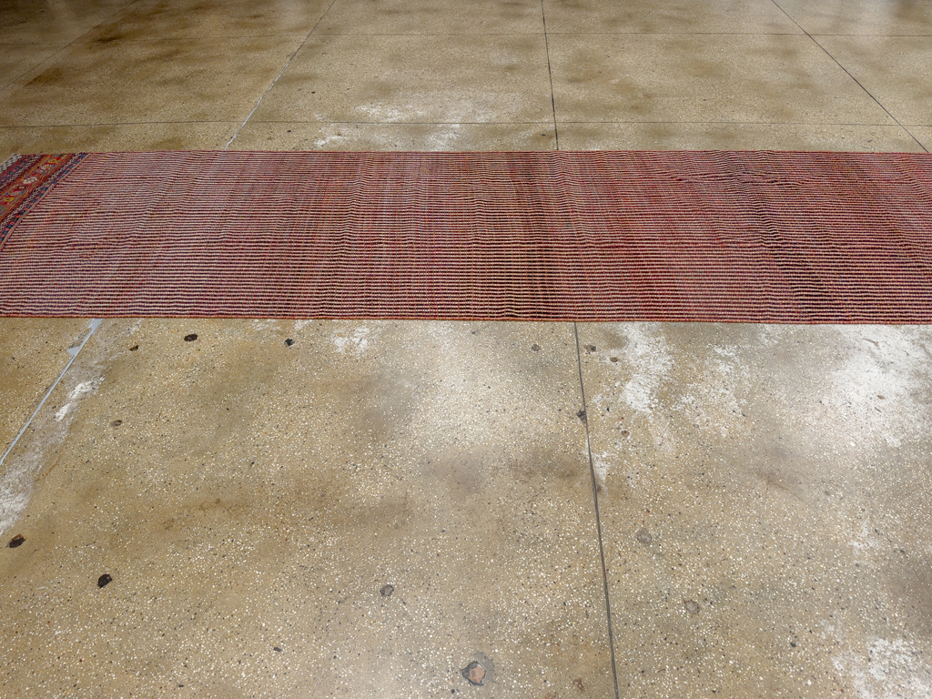 Antique Persian Qashqai Long Runner, No.33470 - Staging