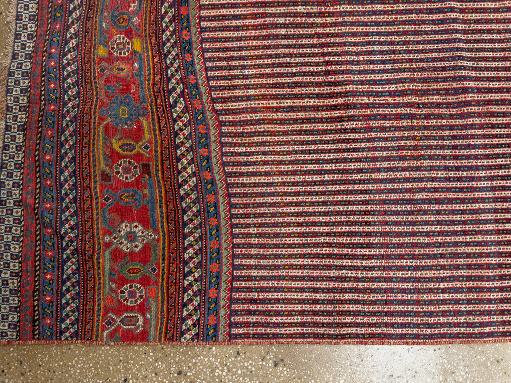 Antique Persian Qashqai Long Runner, No.33470 - Staging
