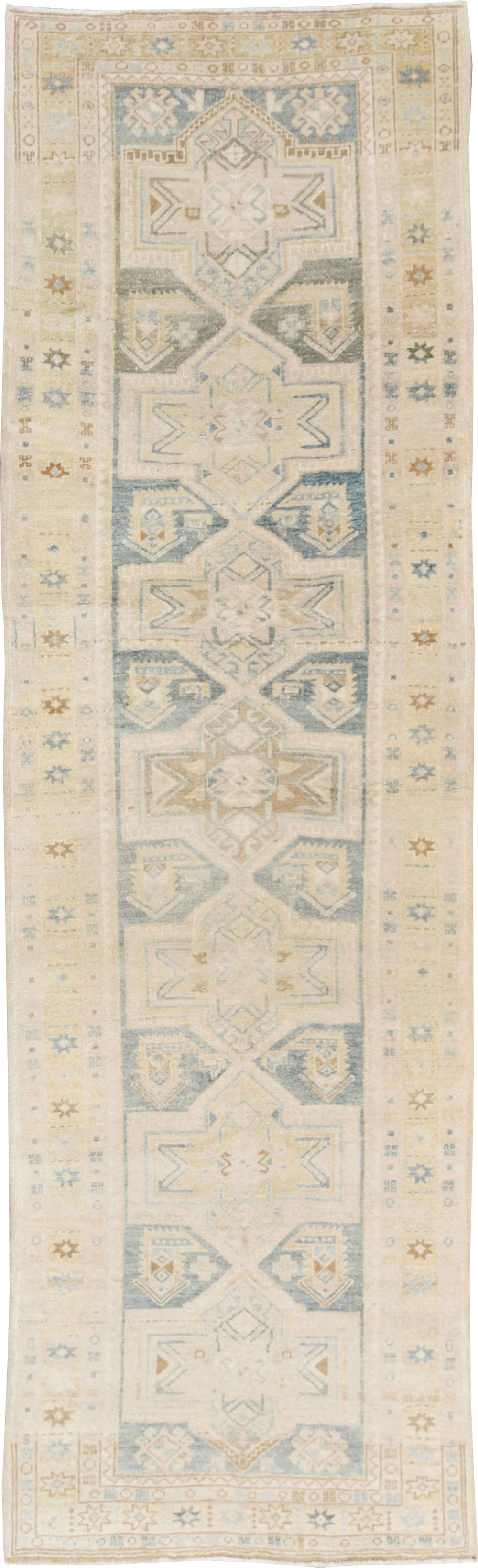 Vintage Persian Heriz Runner, No.33471 - Staging