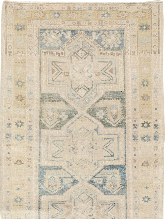 Vintage Persian Heriz Runner, No.33471 - Staging