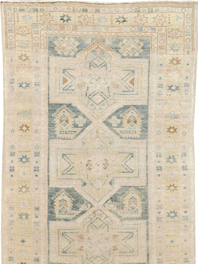 Vintage Persian Heriz Runner, No.33471 - Staging
